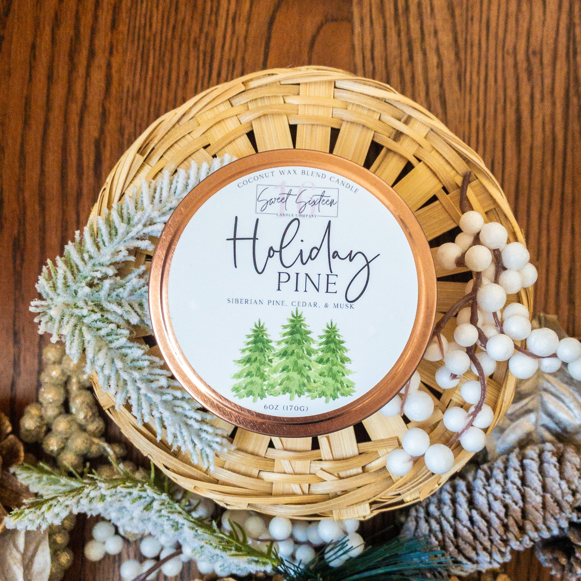 Holiday Pine | 6oz Tin Candle | Holiday Collection