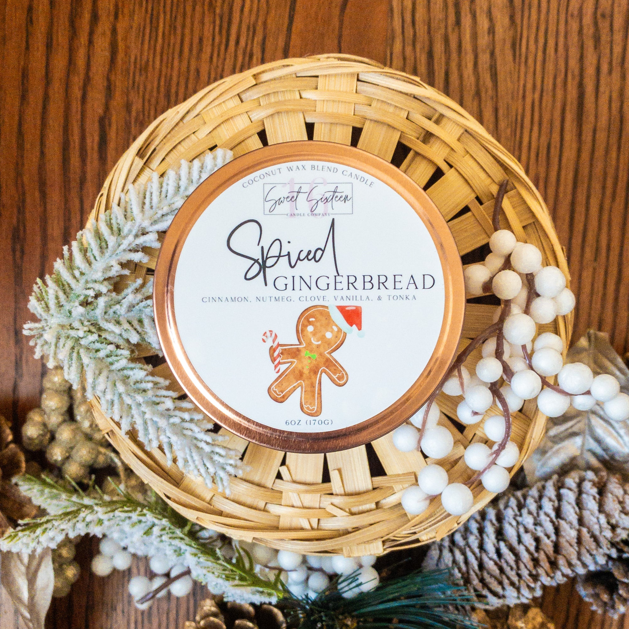 Spiced Gingerbread | 6oz Tin Candle | Holiday Collection